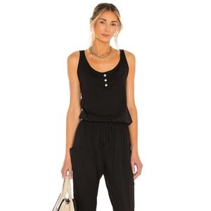 EBERJEY Black BRIE Cargo Jumpsuit Romper L